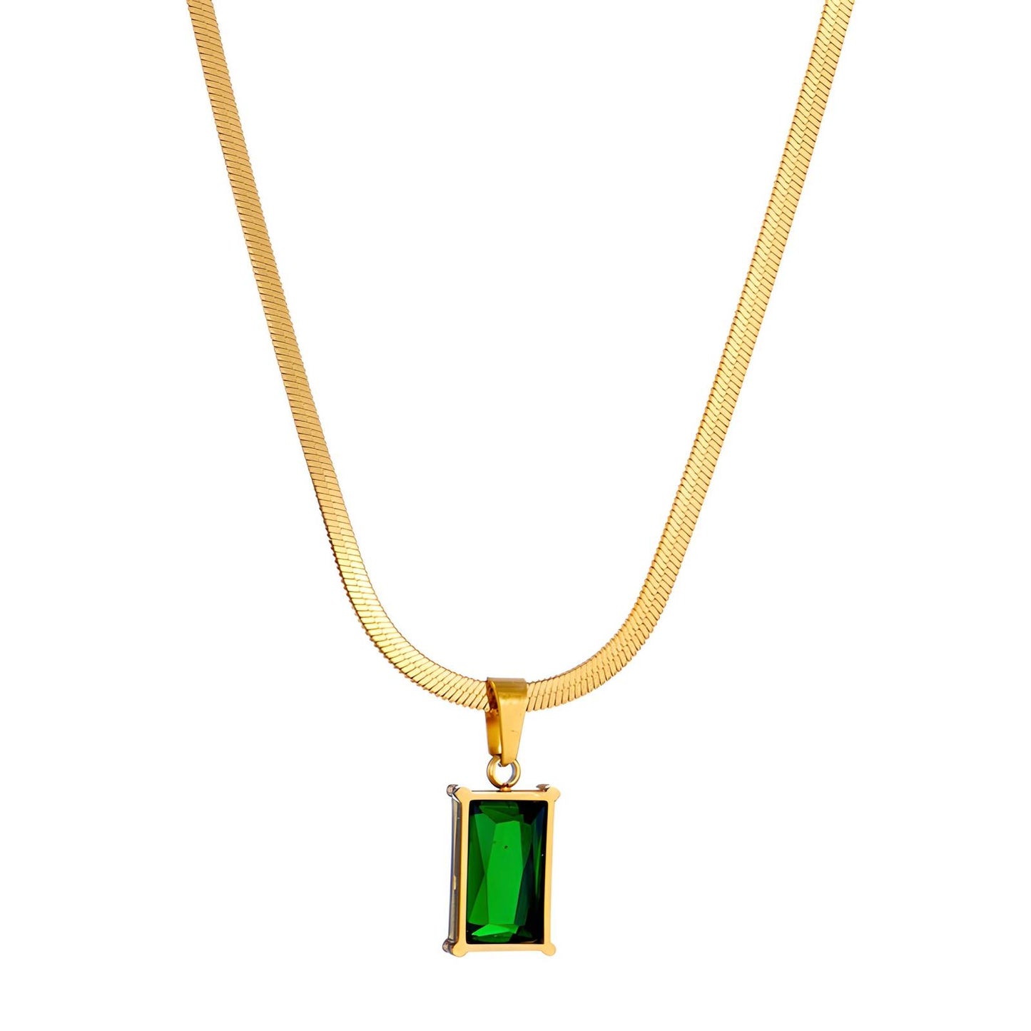 Necklace, 18K Gold Plated Steel